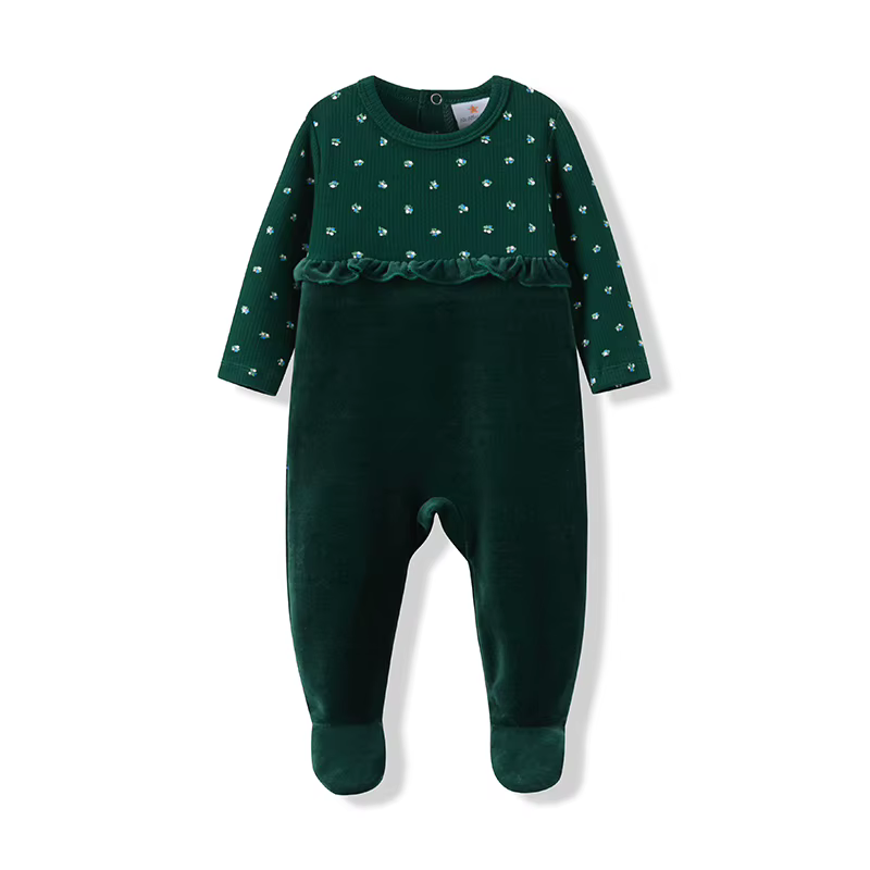The Shabbos Lounge Suite in Green – Green Girl Romper