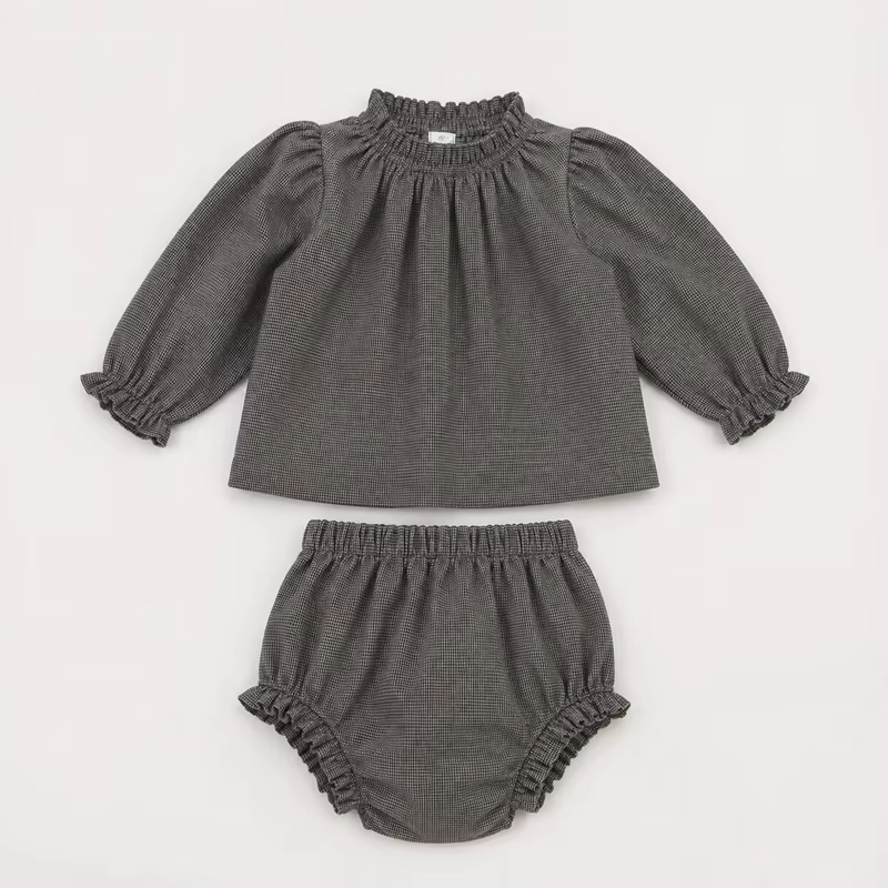 Heritage Weave Cocoa Baby Bloomer Set – Ali & Co AW26