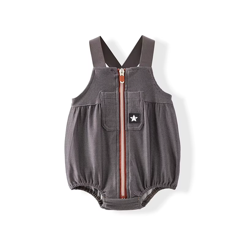Colourful Denim Zipper Set – Baby Romper