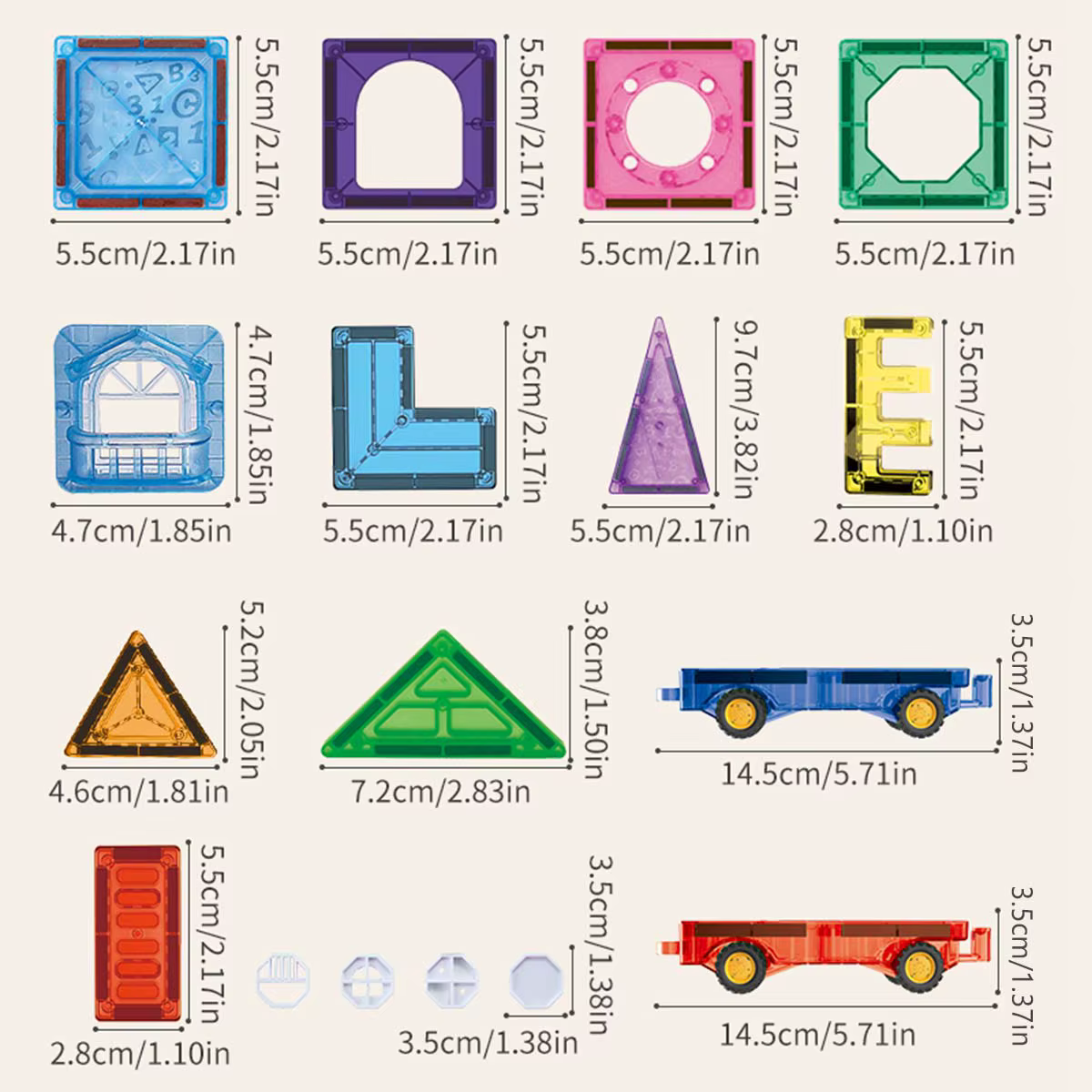 Magnetic Building Tiles – 50 pieces — image 4