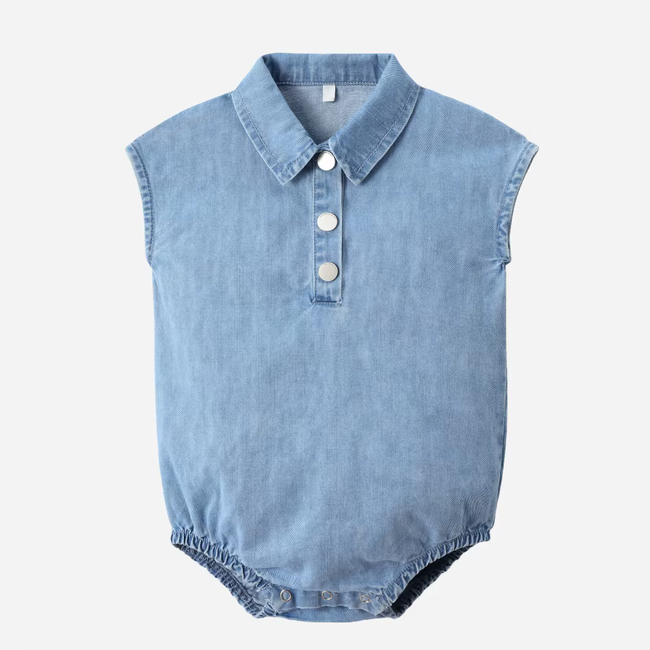 Blue Denim Collection – Boy Collar Romper
