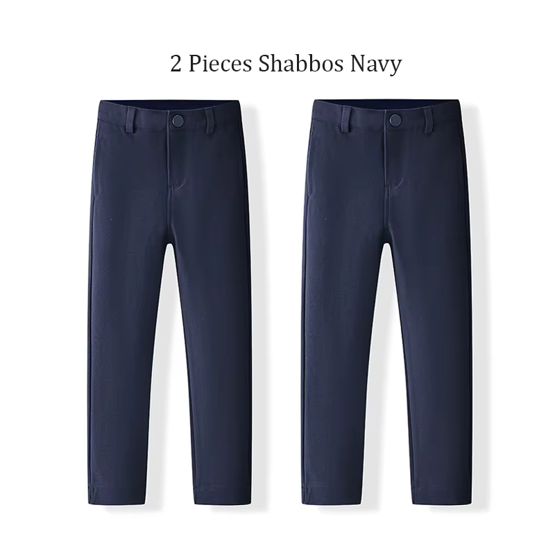 Black & Navy Stretch Trousers – 2Pcs Navy Shabbos – Ali Affordable AW26