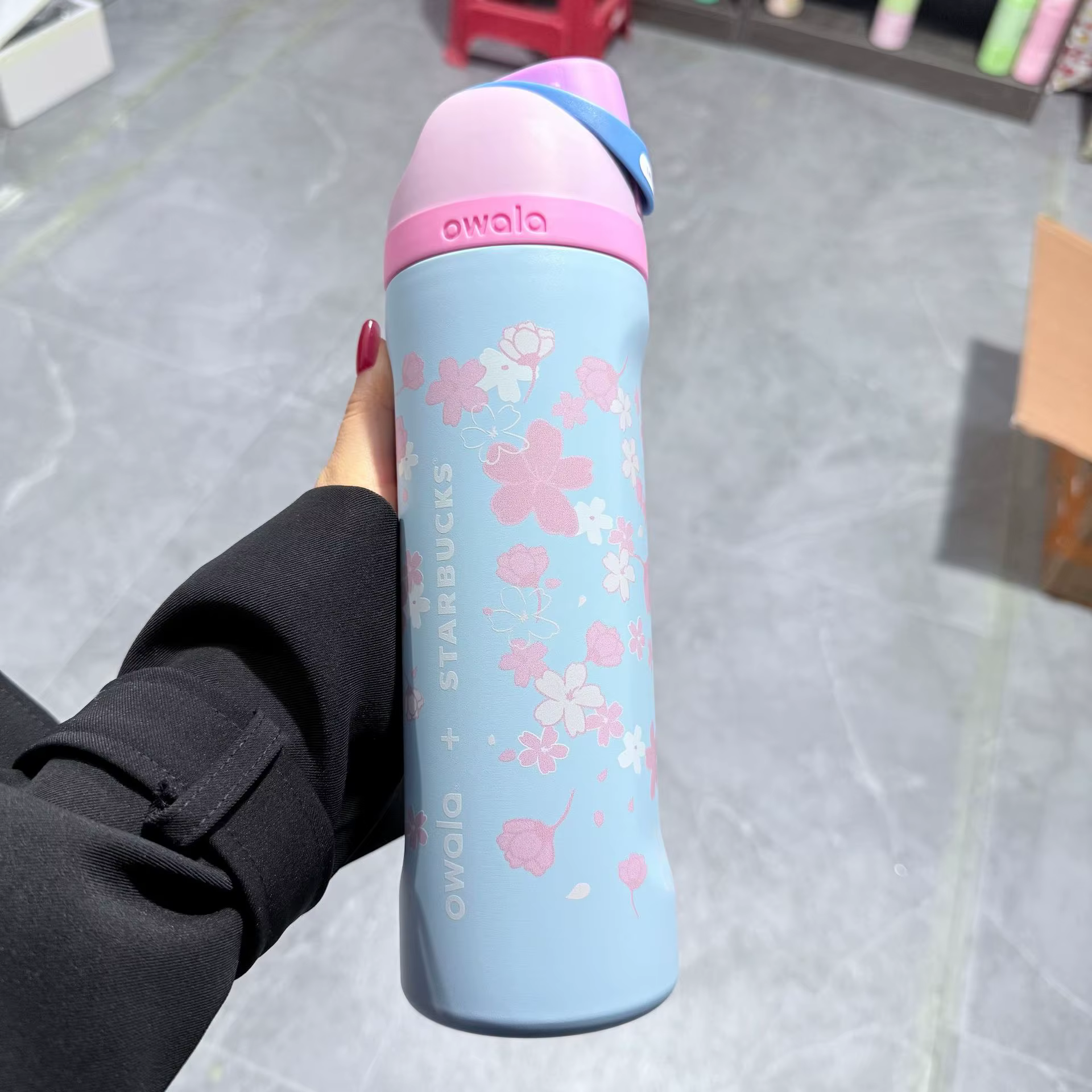 Cherry blossom 24oz insulated straw bottle – Lilvelle Extras