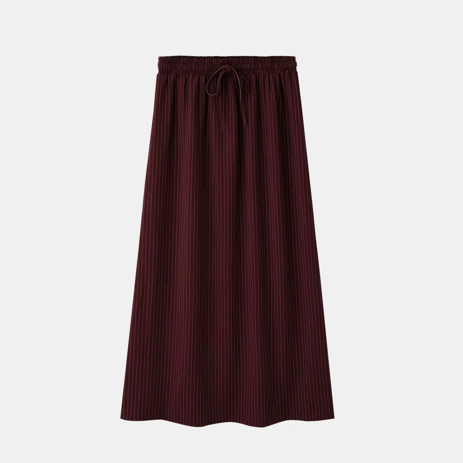 Pinstripe Collection – Burgundy Skirt – Ali Specials AW26