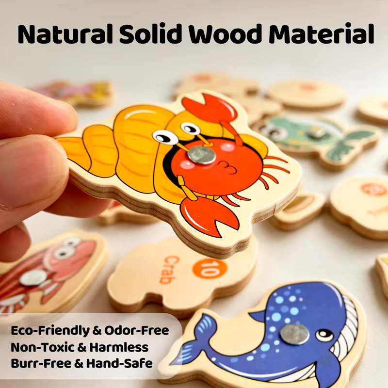 Wooden Magnetic Fishing Game — image 3