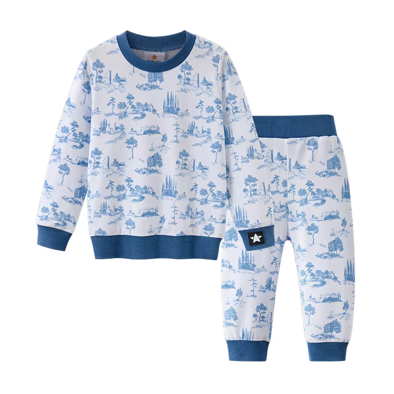 Toile Tranquility Pajamas – Boy Long Pajamas