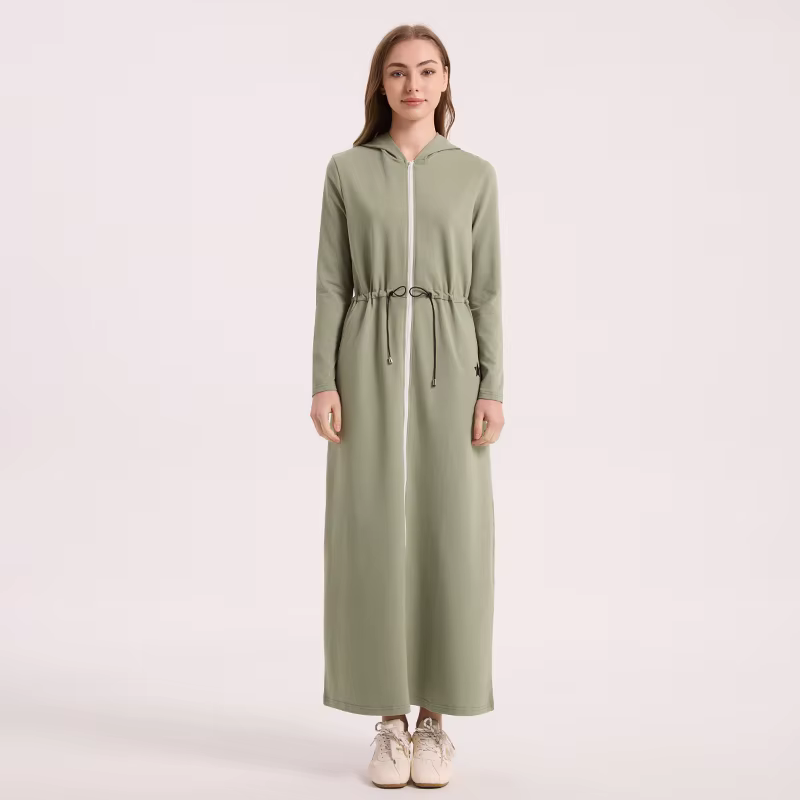 Ali Affordable – Green Dress Hoodie Maxi Dress – Ali Affordable AW26