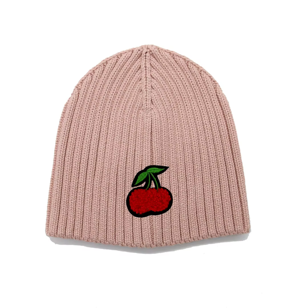 Patterned Baby Knit Beanie – Style CHERRY — image 4