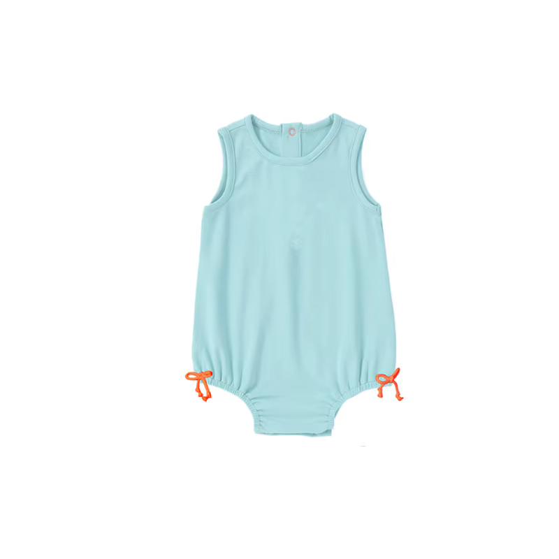 Spring Cotton Navy Blue – Teal Blue Romper