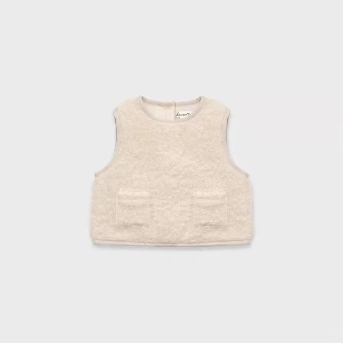 Girls' Ivory Knit Vest