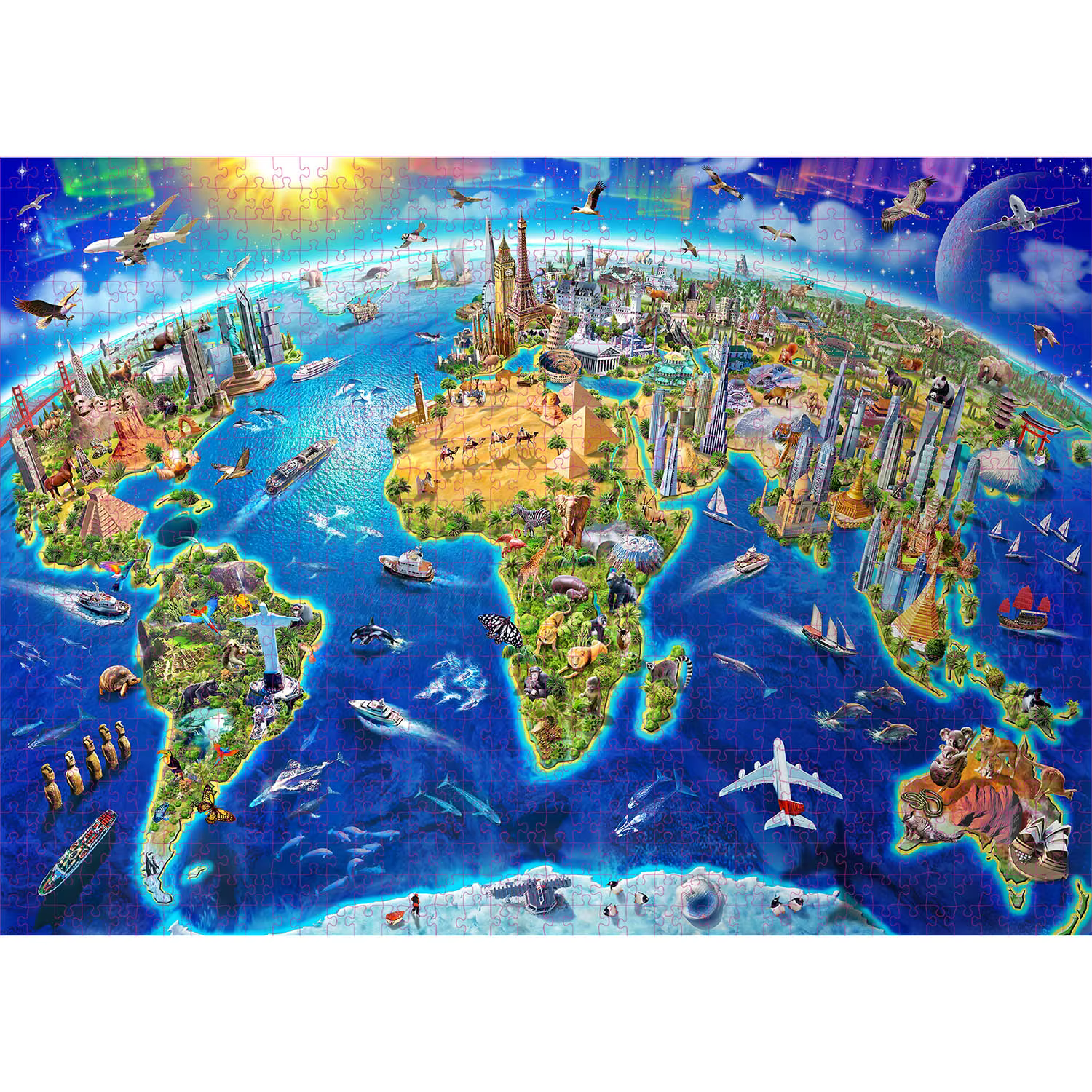 1000-Piece World Landmarks Puzzle — image 3
