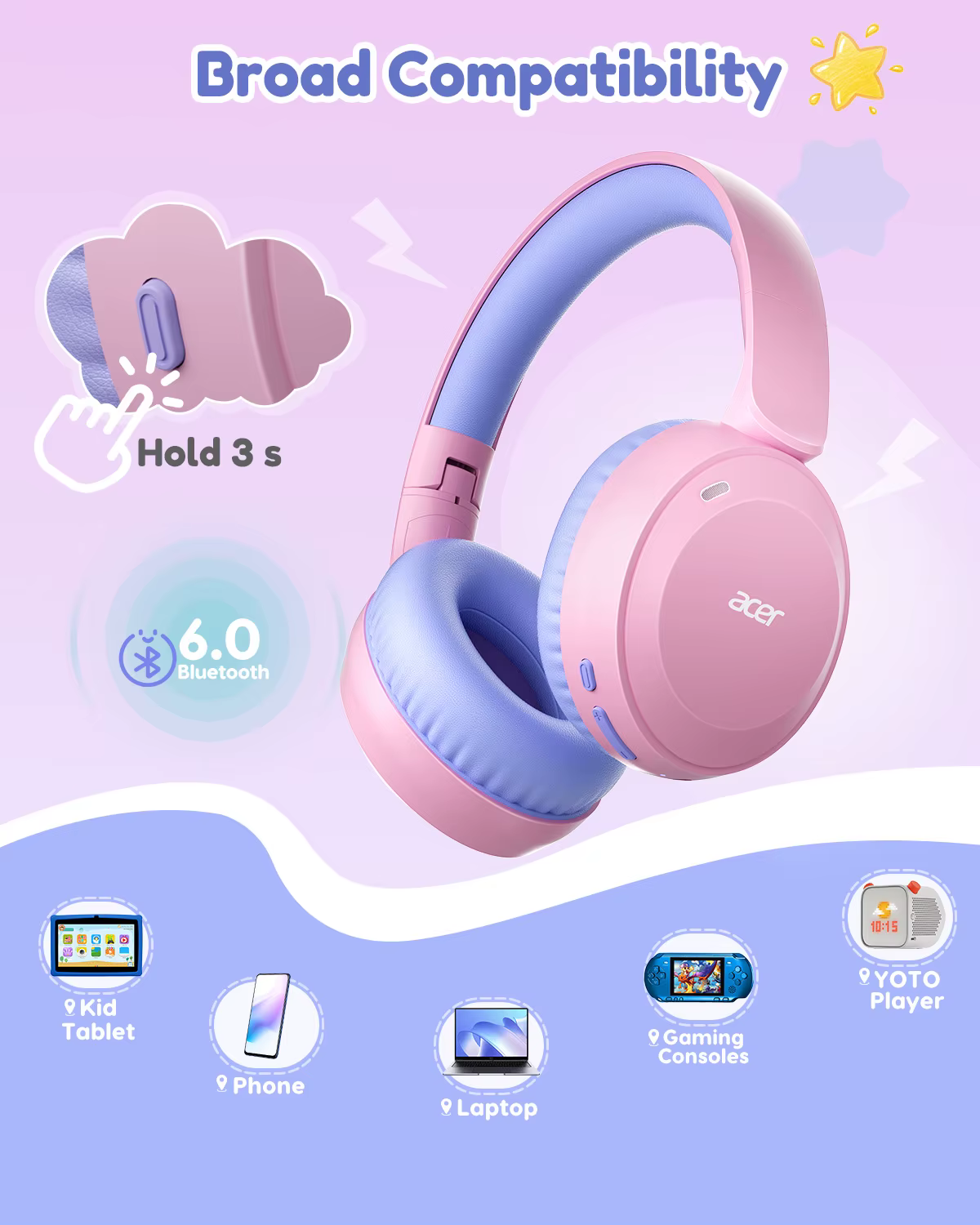 Acer Kids Bluetooth Headphones — image 4