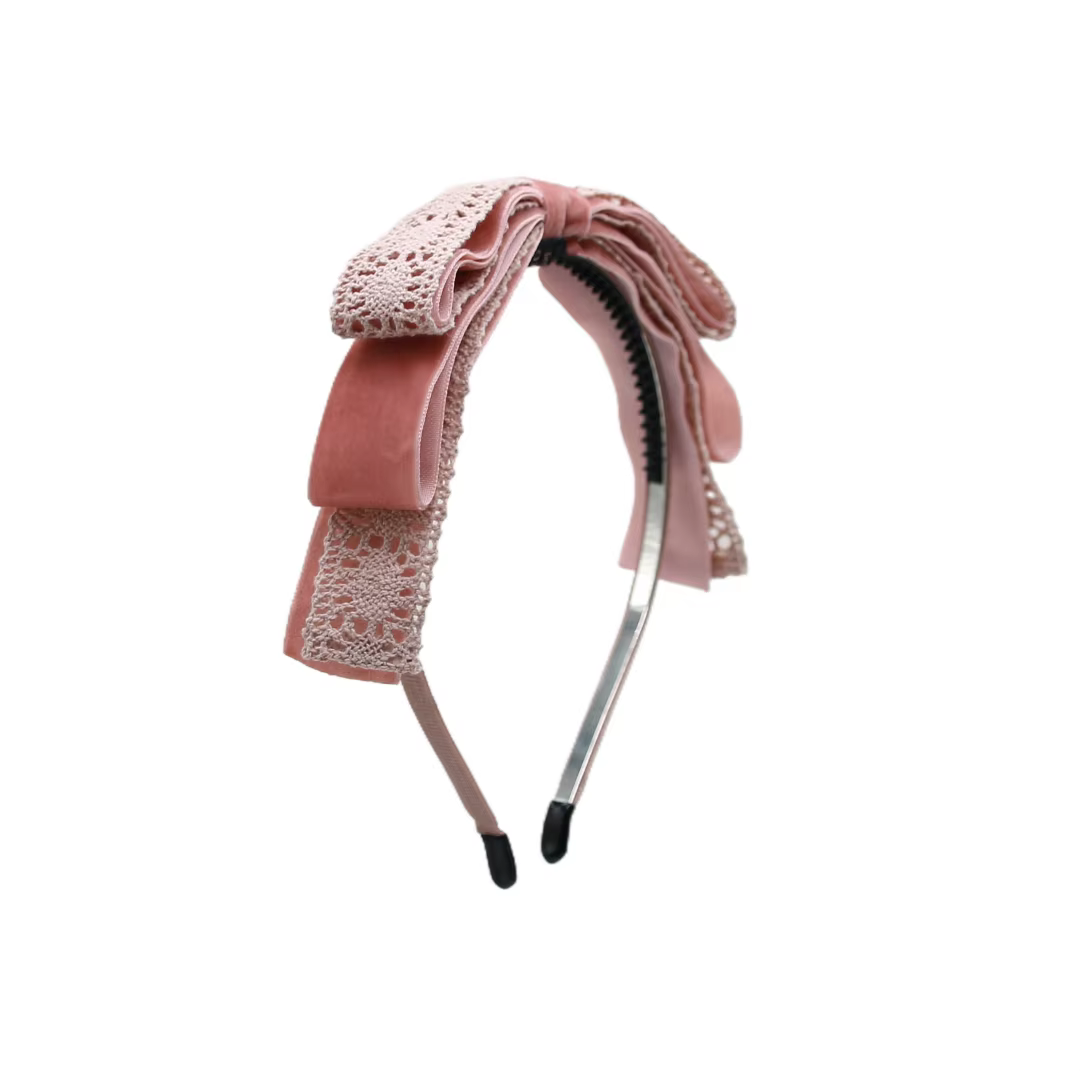 Lace Velvet Bow Headband Headband — image 3