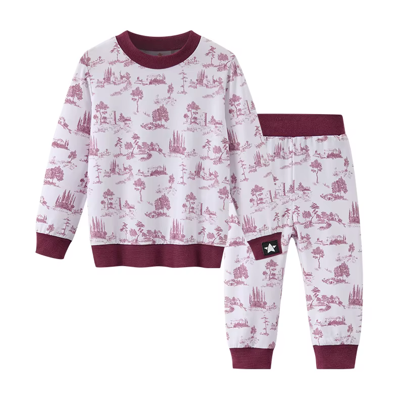 Toile Tranquility Pajamas – Girl Long Pajamas