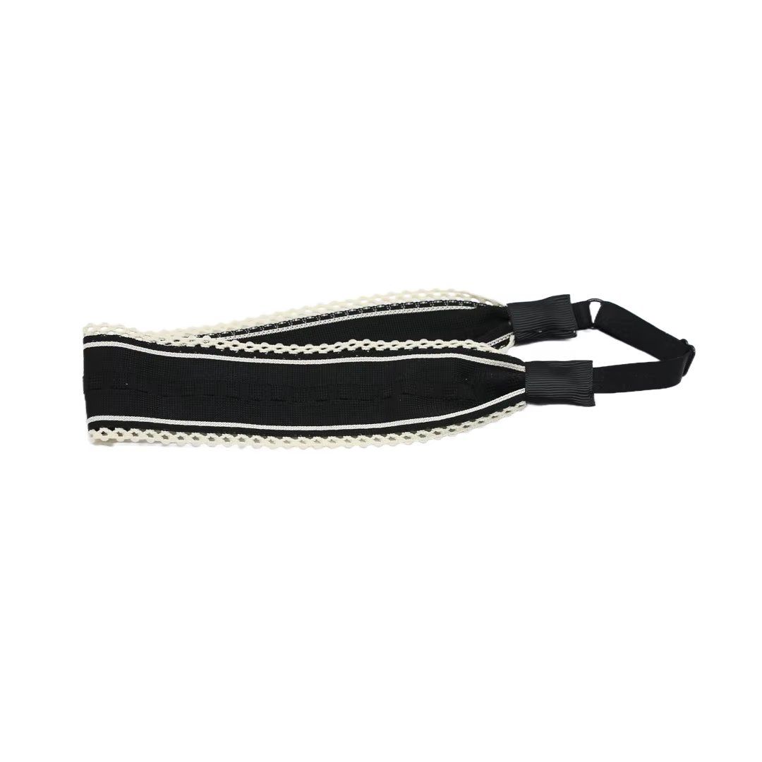 Black Velvet Bow Headband Elastic Headband — image 4