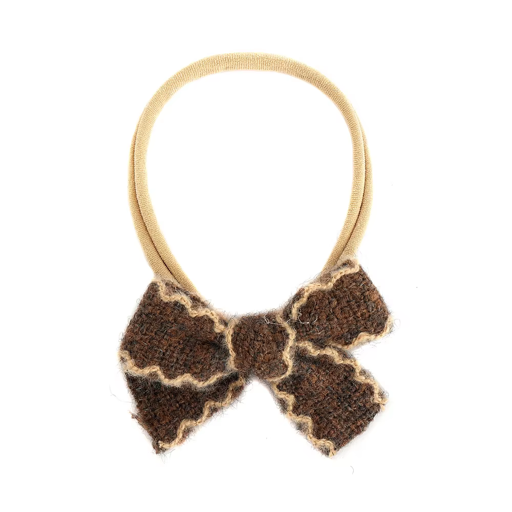 Baby Herringbone Bow Headband