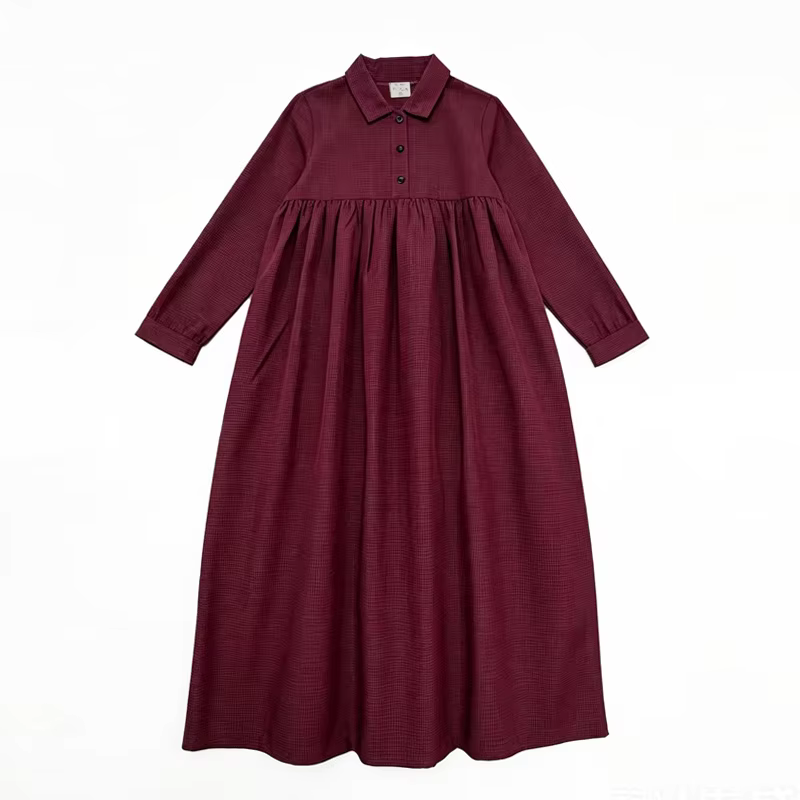 Heritage Weave Burgundy Maxi Dress – Ali & Co AW26