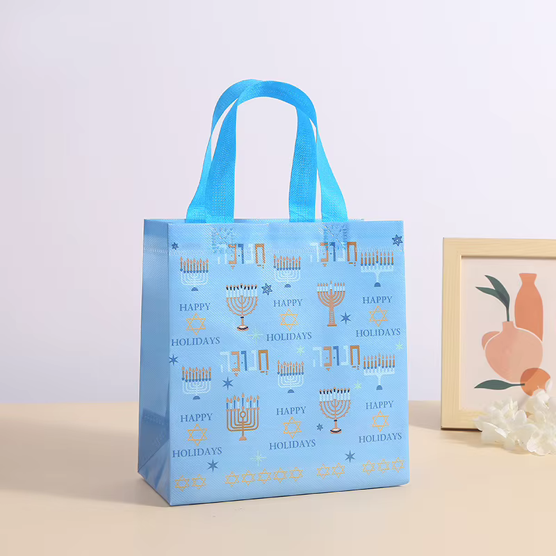Chanukah Tote Gift Bags (6 Pack) – Mixed prints — image 2