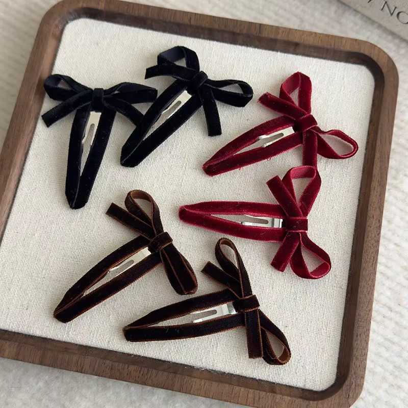 Velvet Cut-Out Bow Hair Clip