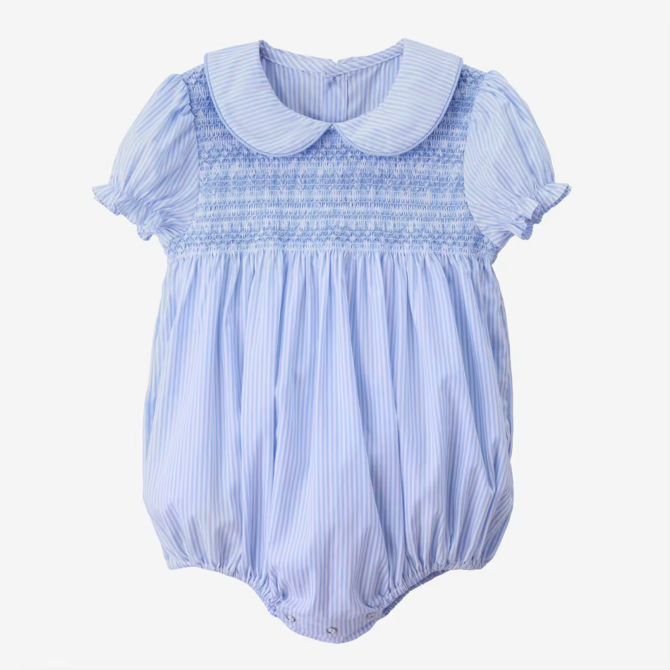 Blue & Pink Smocking Collection – Blue Baby Girl