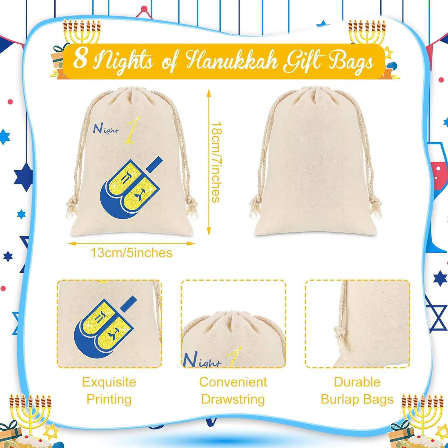 Cotton 8 Nights Gift Bags — image 3