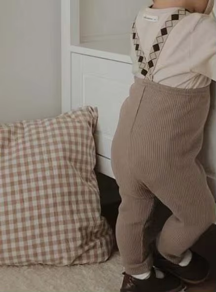 Baby Ribbed Suspender Leggings — image 7