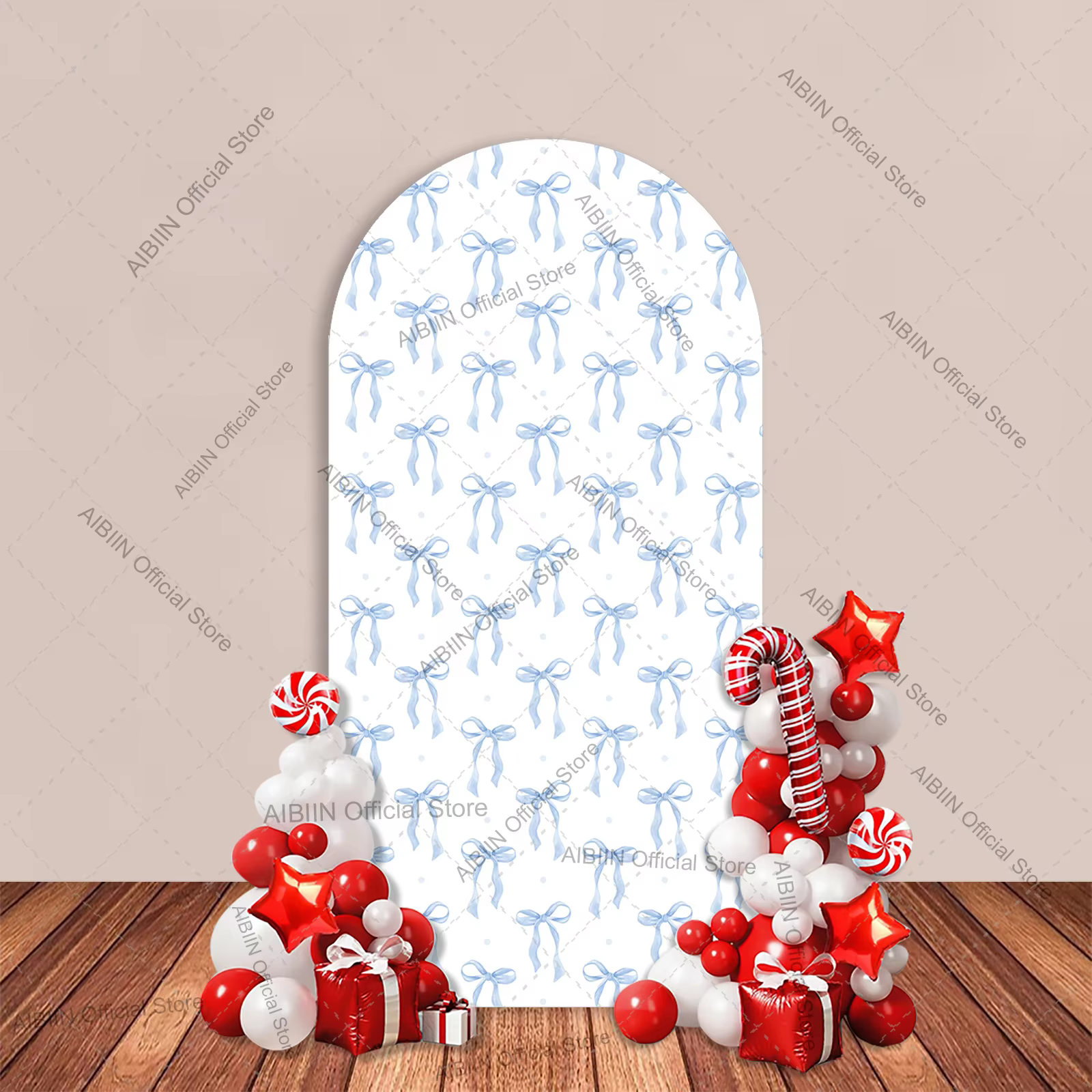 Upsherin Arch Backdrop – Blue Floral — image 4
