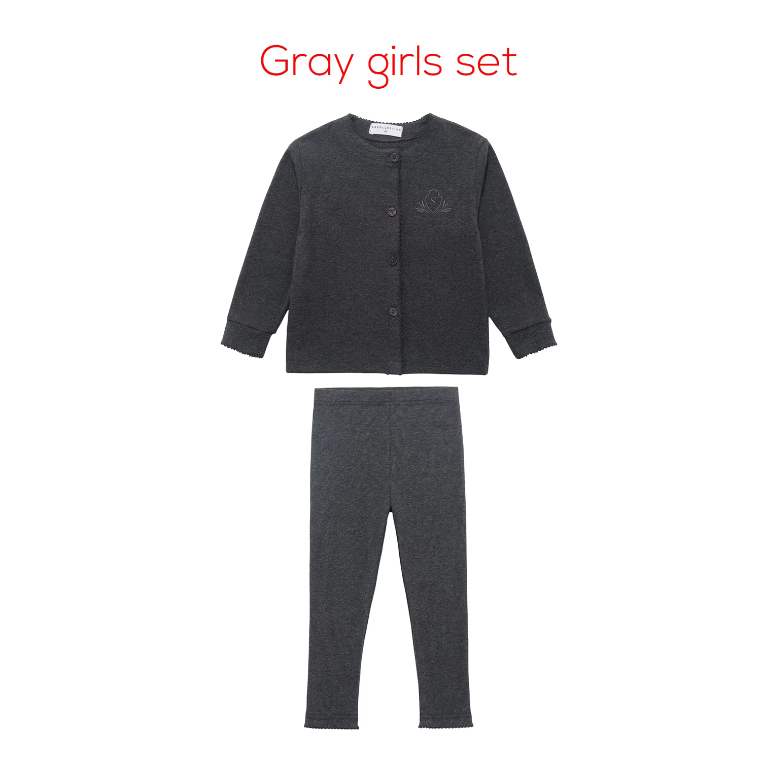 The Maxi Emblem Collection – Gray Girls Robe — image 3