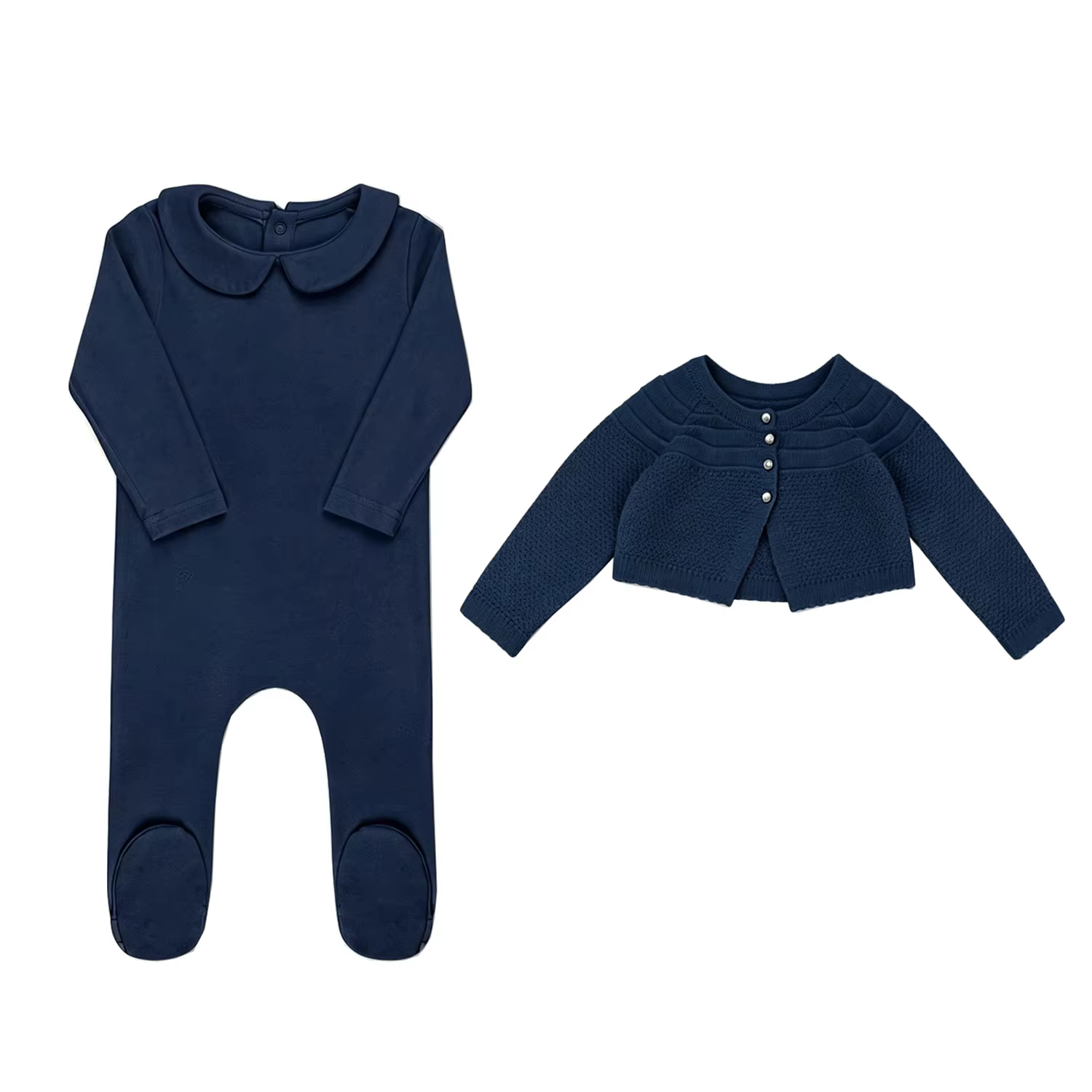 Baby Collection – Navy Footie & Cardigan Set – Ali Picks AW26