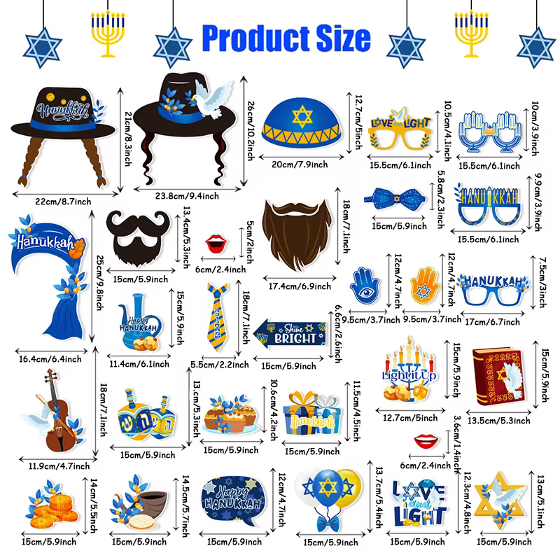 Chanukah Photo Booth Props – 30 Pack — image 4