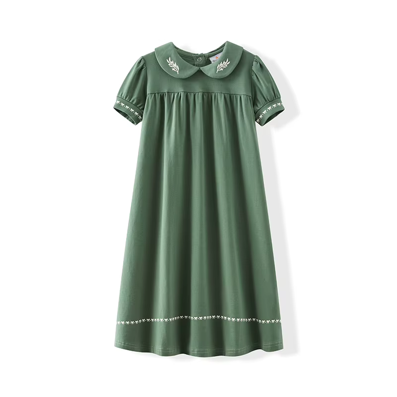 Green Shabbos Robe Set – Short Sleeve Gown