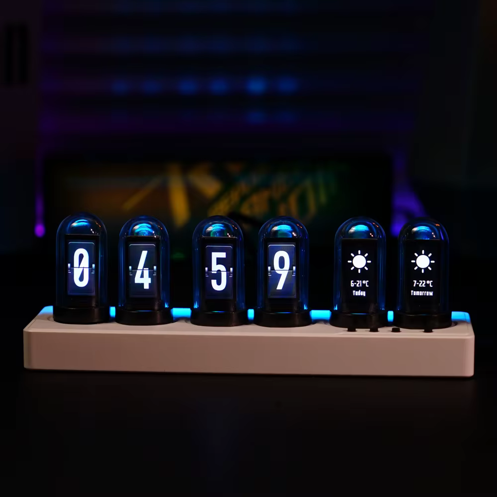 Nixie-Style Tube Clock – White — image 3