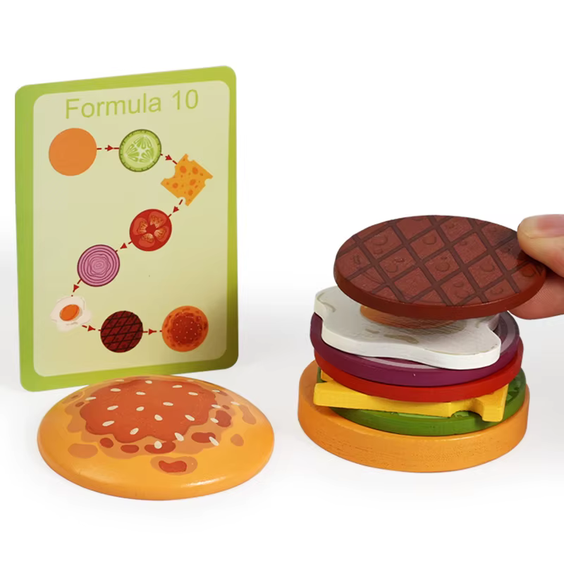 Wooden Play Food – Burger Stack – Burger — image 3