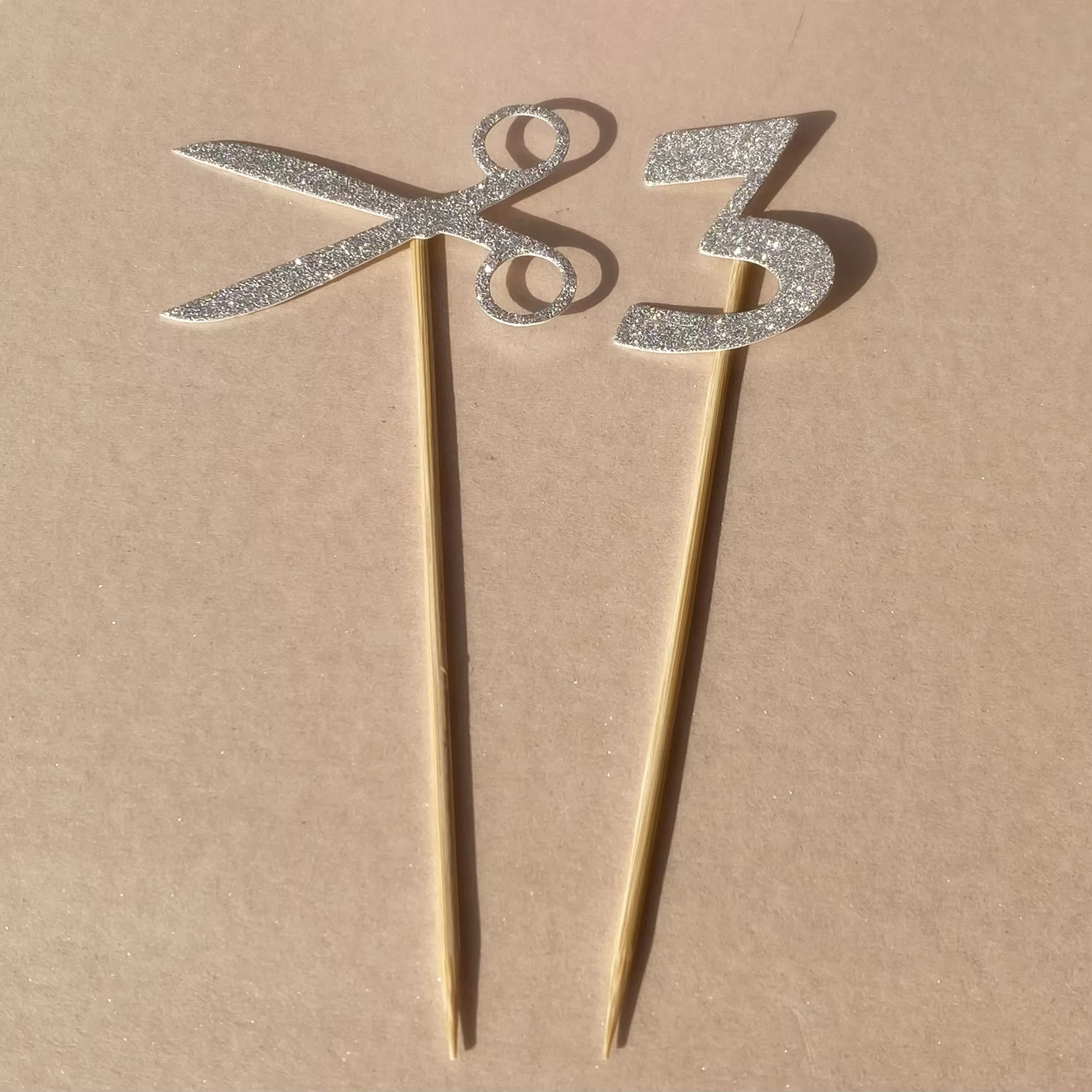 Glitter Scissors Cupcake Toppers – 16 Pack — image 4