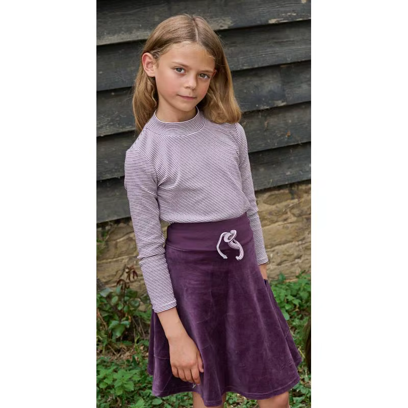 The Velour Collection – Eggplant-Tee-skirt