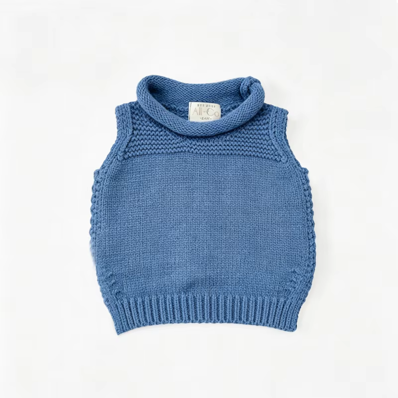 Knit Shabbos – Mini Bib Blue – Ali & Co AW26