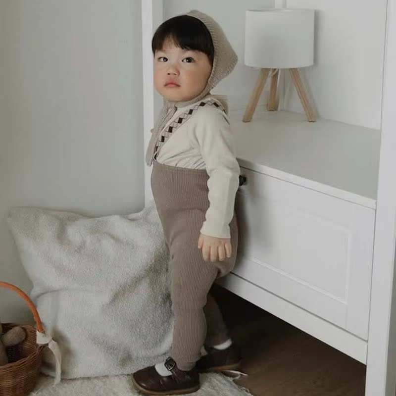 Baby Ribbed Suspender Leggings — image 3