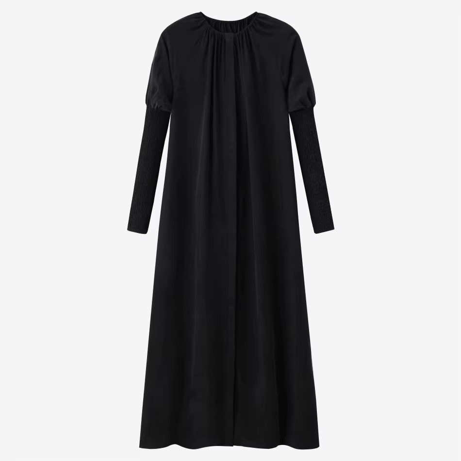 Cupro Print Maxi Dress – Black Dress – Ali Specials AW26