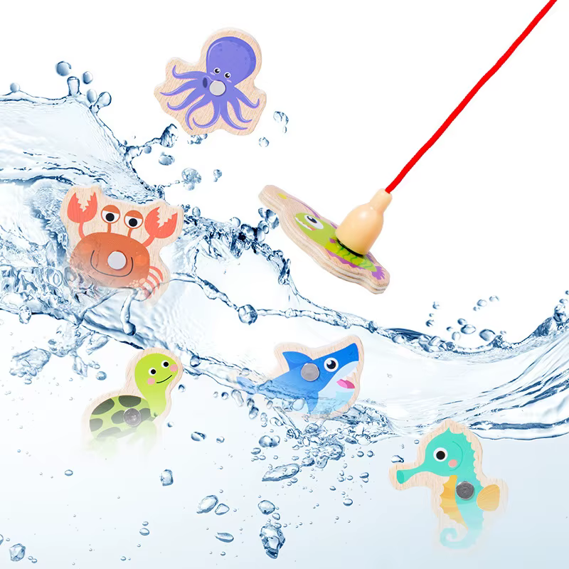Wooden Magnetic Fishing Game — image 4