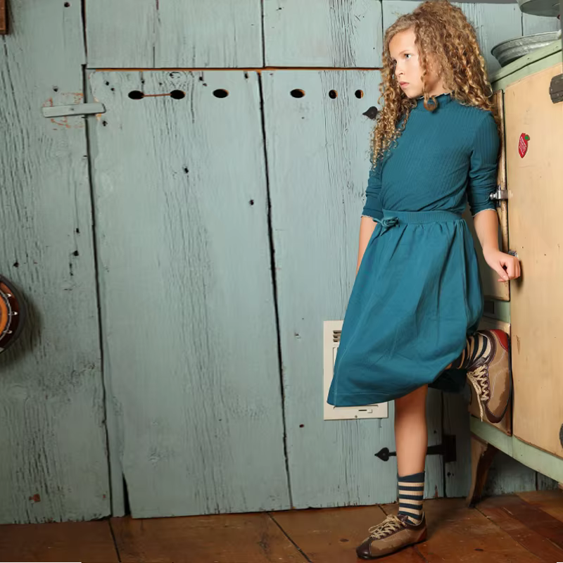 Teal & Lavender – Blue Skirt — image 3
