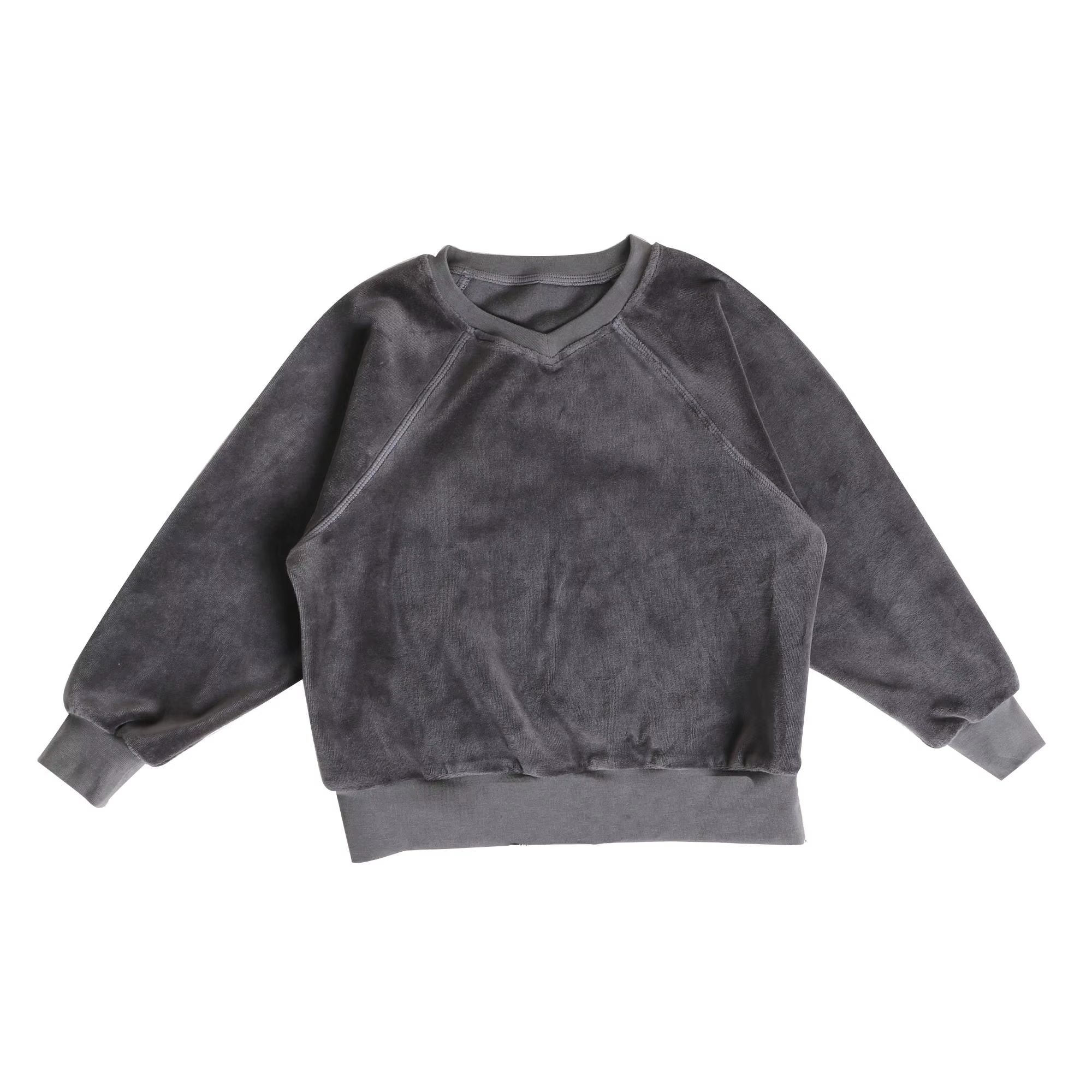 The Velour Collection – Grey-Boys Velour Top