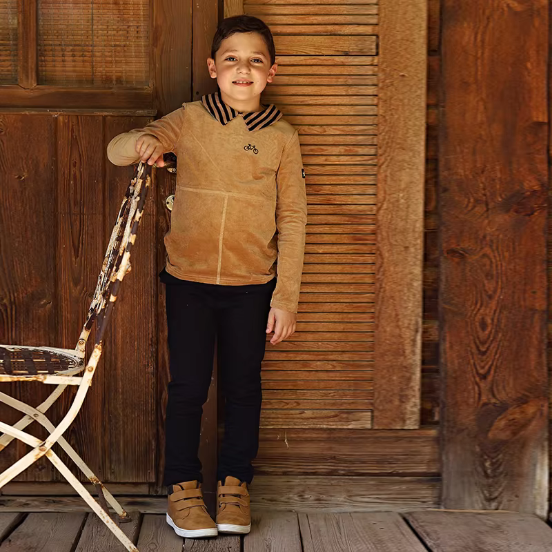 Corduroy Herringbone Collection – Ribbed Tee — image 3