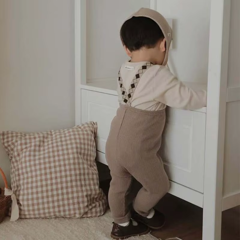 Baby Ribbed Suspender Leggings — image 4