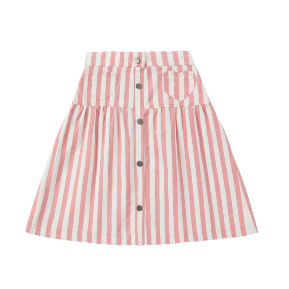 White Denim Collection – Pink Skirt