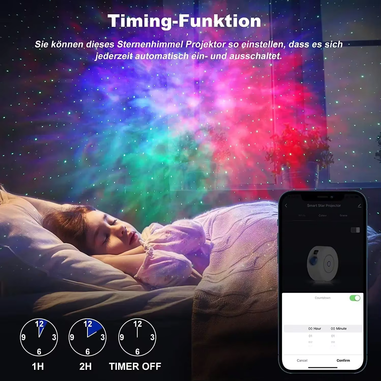 Smart Aurora Galaxy Projector – White — image 4