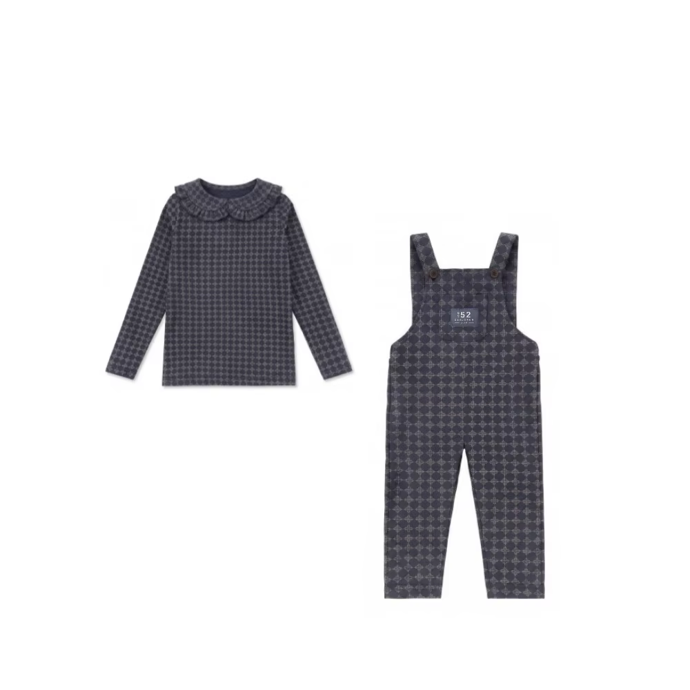 Navy Blue Corduroy – Baby Girl Jersey Set – Ali Picks AW26