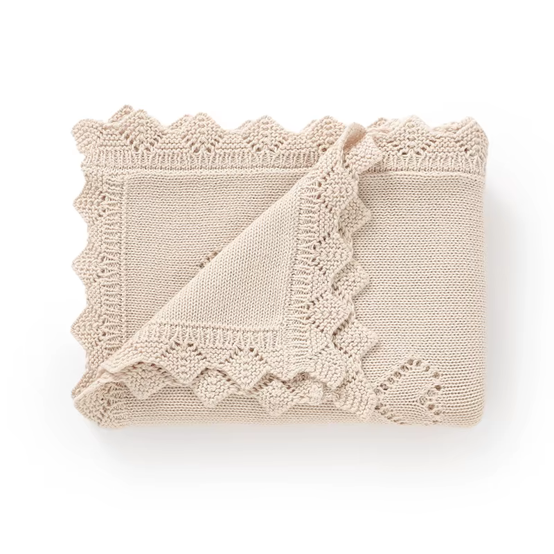Knitted Cotton Baby Blanket — image 3