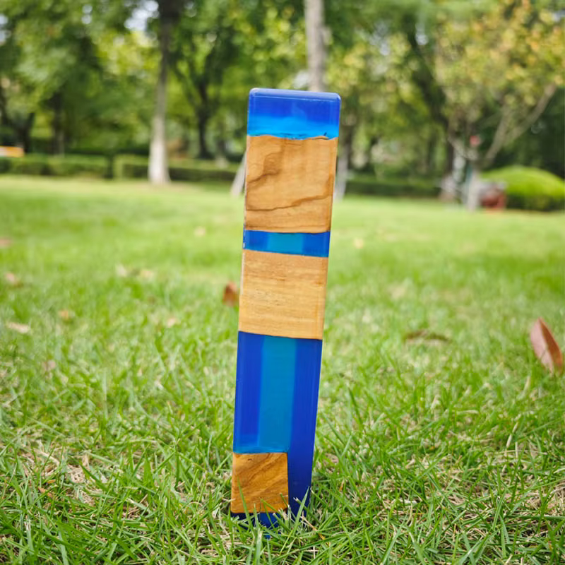 Olive Wood & Resin Rectangular Mezuzah Case — image 9