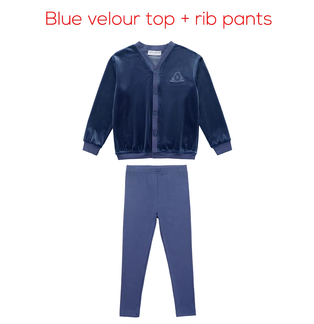 Velour Robe Collection – Blue Baby Romper — image 5