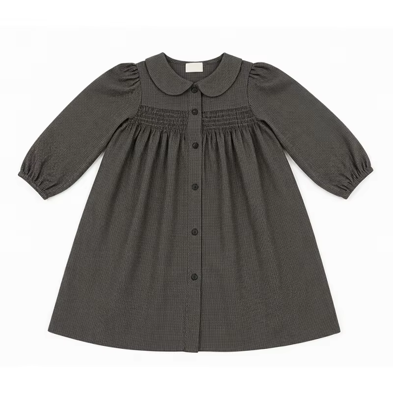 Heritage Weave Cocoa Collared Dress – Ali & Co AW26